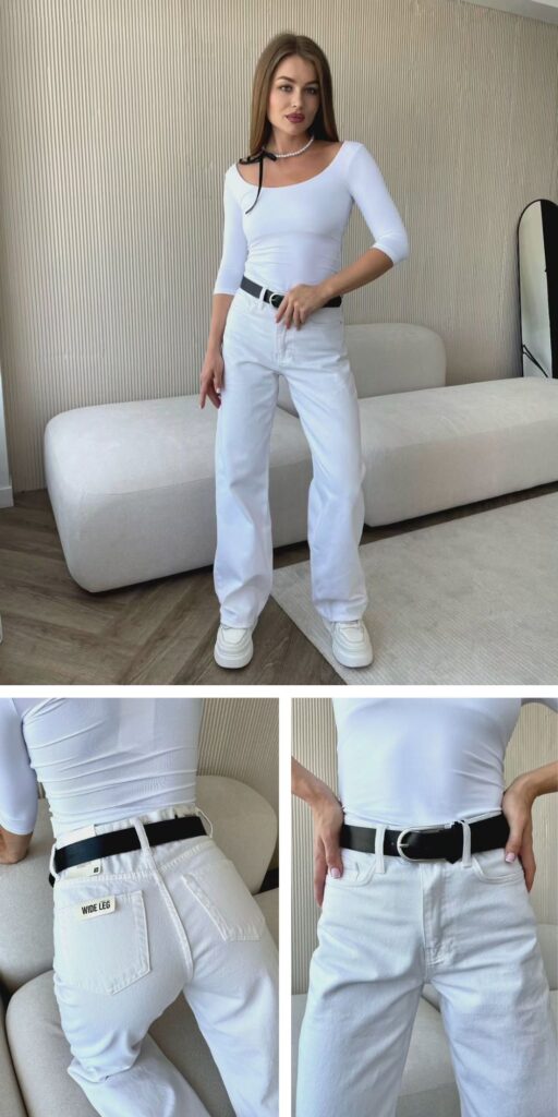 11 white jeans outfit winter womens