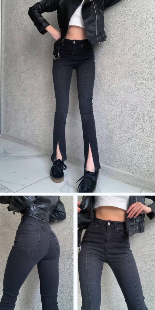 22 black jeans outfit winter women