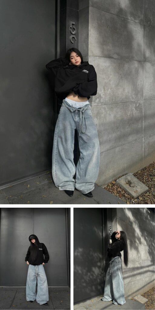 04 wide leg jeans outfit winter