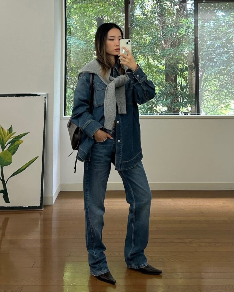 08 denim jacket women outfit