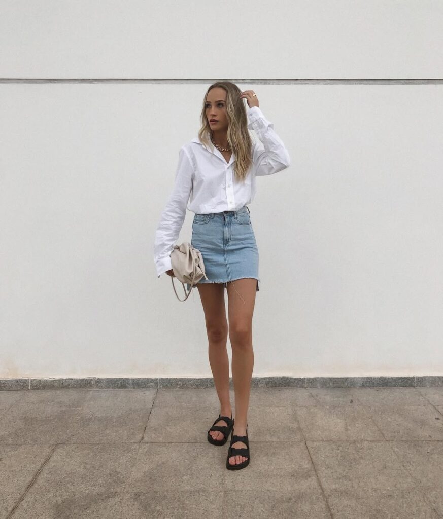 11 denim skirt outfit ideas