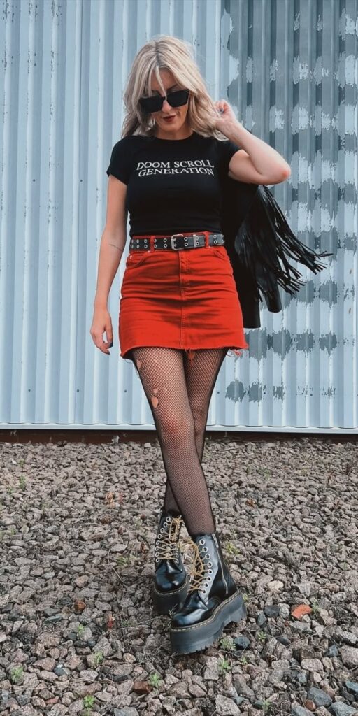 12 denim skirt outfit ideas