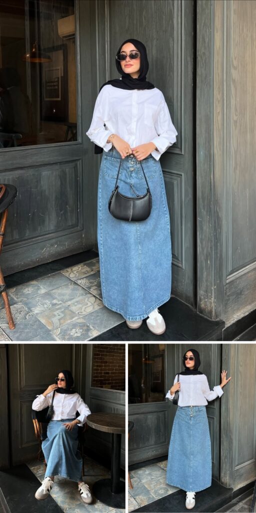 17 denim skirt outfit ideas