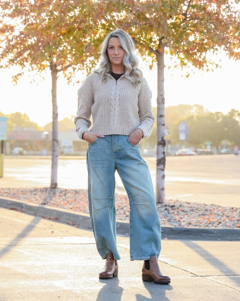 22 barrel jeans outfit