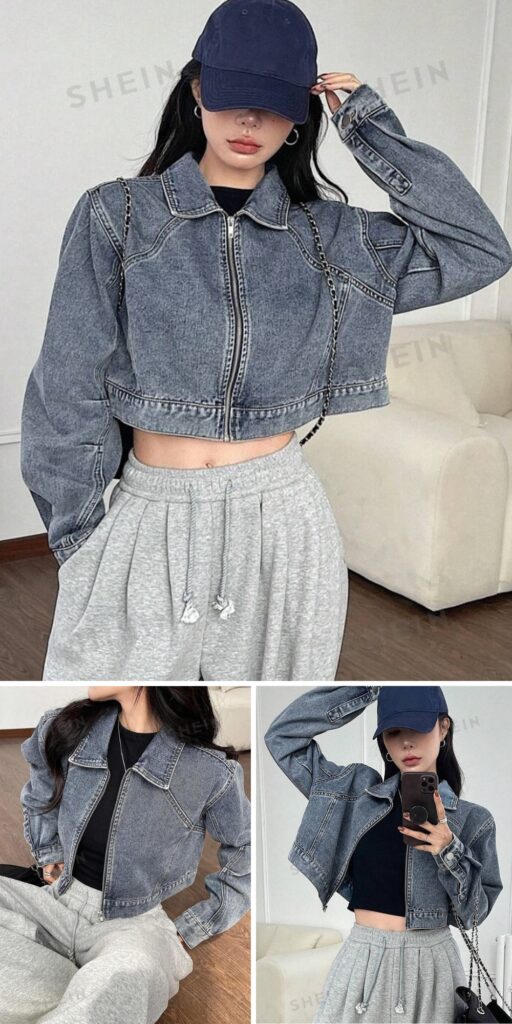 45 denim jacket women outfit