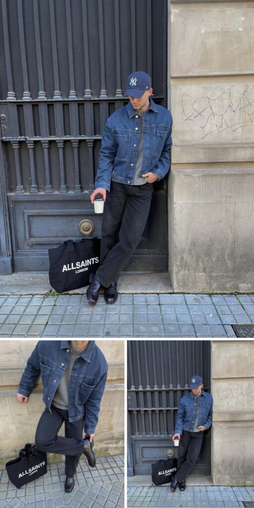 01 denim jacket men outfit 2025