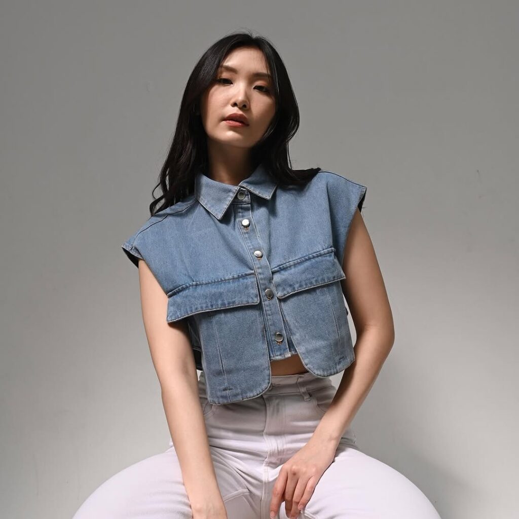 01 denim shirts for women