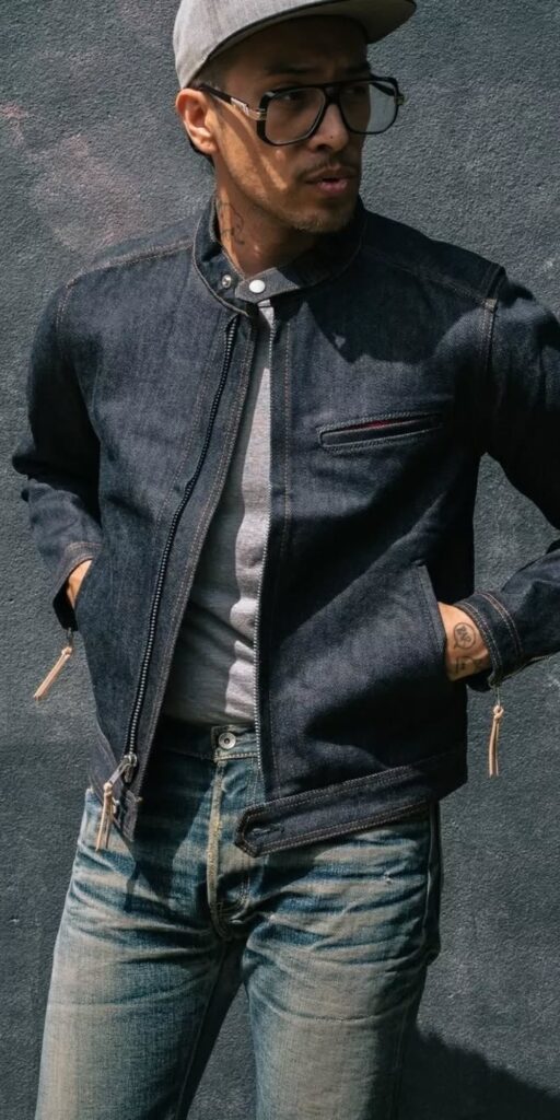 02 denim jacket men outfit 2025