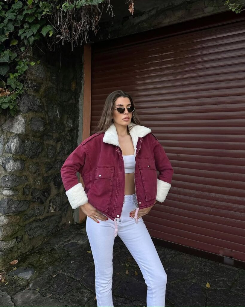 03 Burgundy womens outfits with jeans