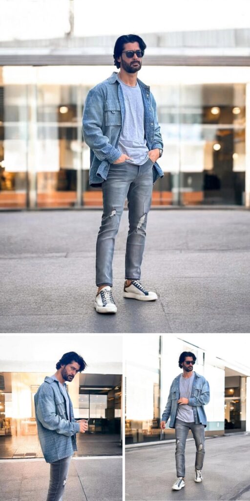 05 denim jacket men outfit 2025