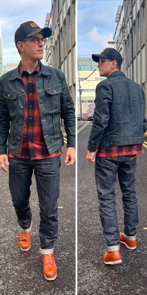 14 denim jacket men outfit 2025