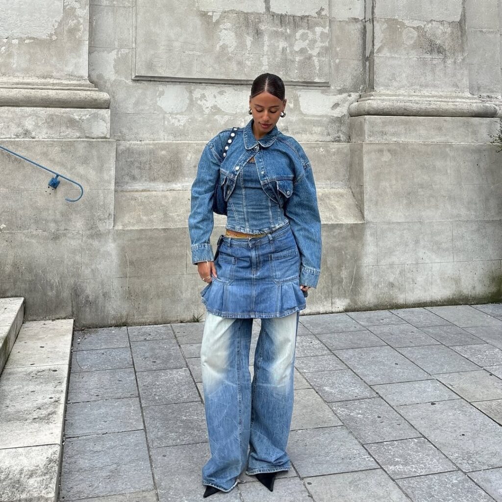 14 denim on denim outfits for women