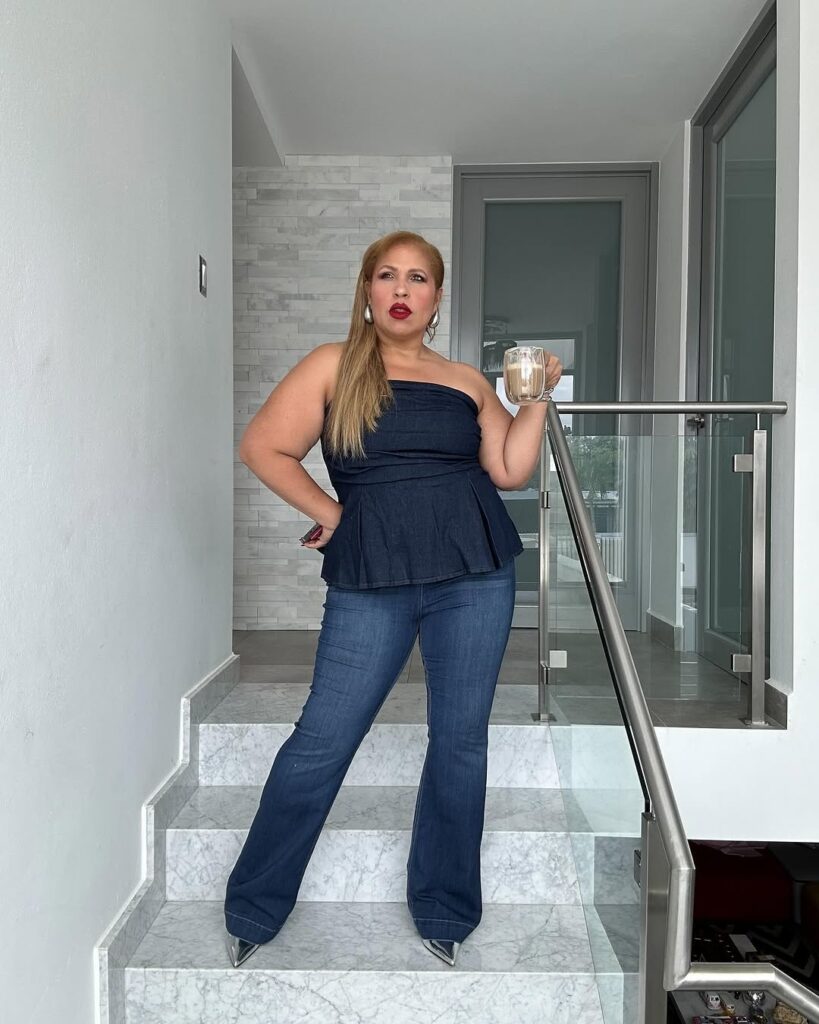 14 plus size jeans outfit 2025