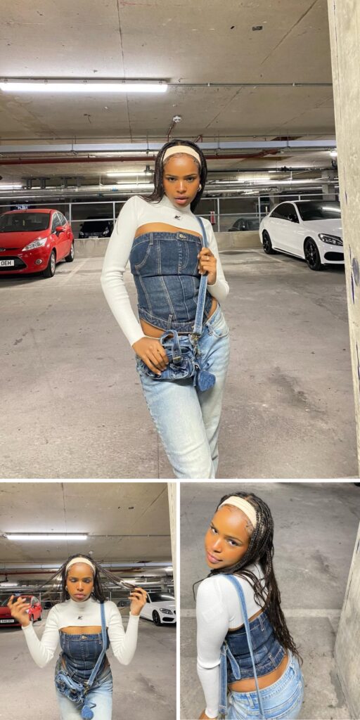 29 denim on denim outfit black women