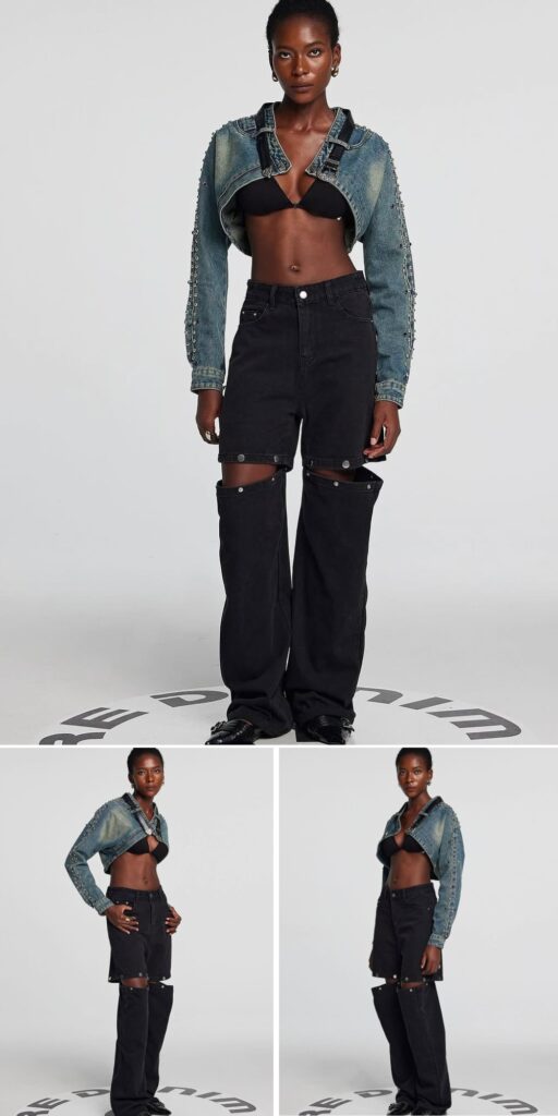 34 denim on denim outfit black women