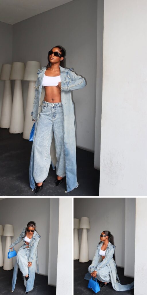 35 denim on denim outfit black women