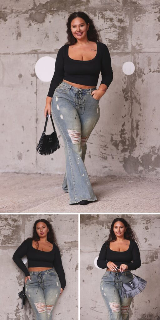 62 plus size jeans outfit 2025