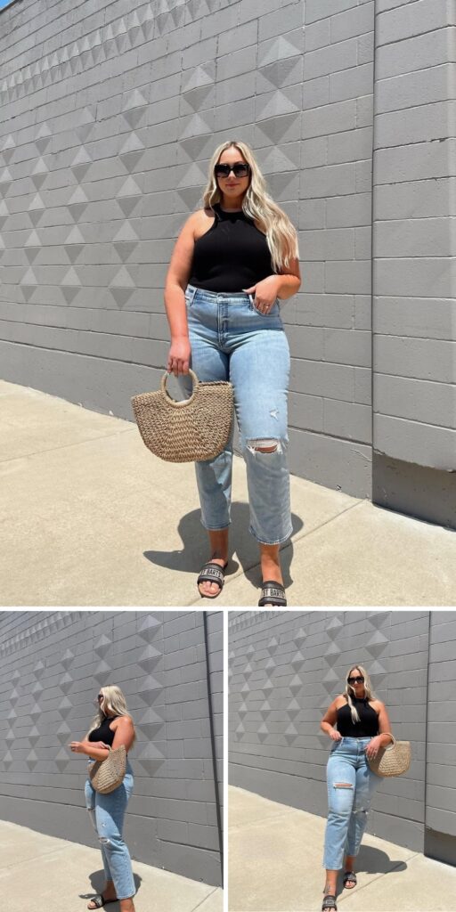 66 plus size jeans outfit 2025