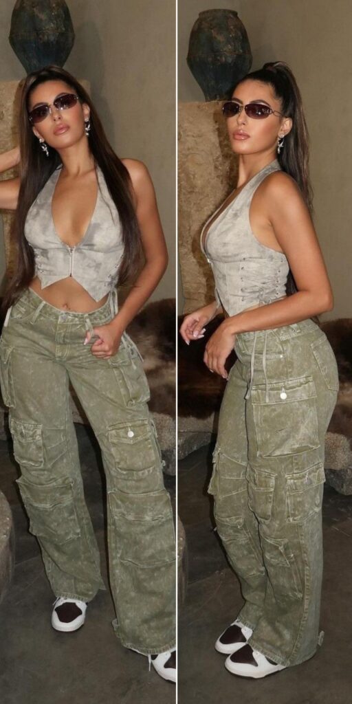 13 cargo jeans outfit 2025