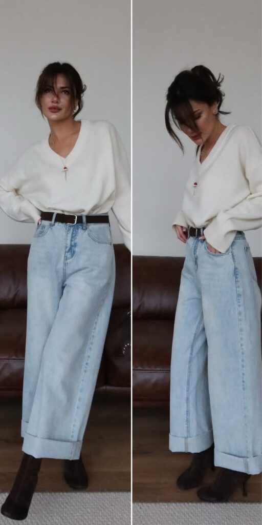 15 blue jeans outfit 2025