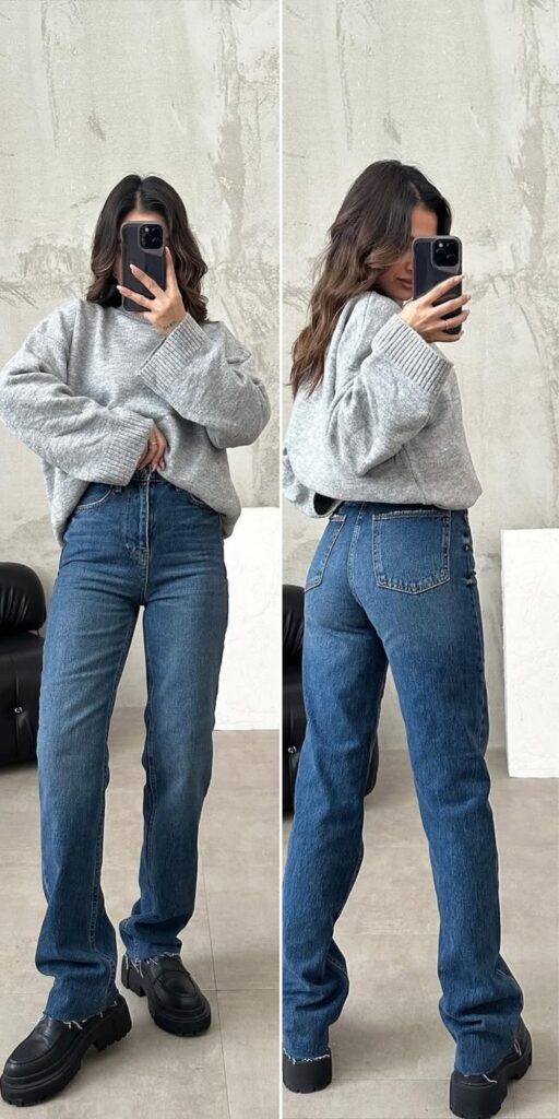 16 straight leg jeans outfits