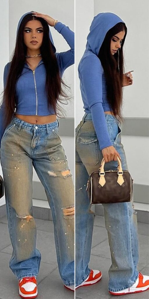 18 ripped jeans outfit 2025