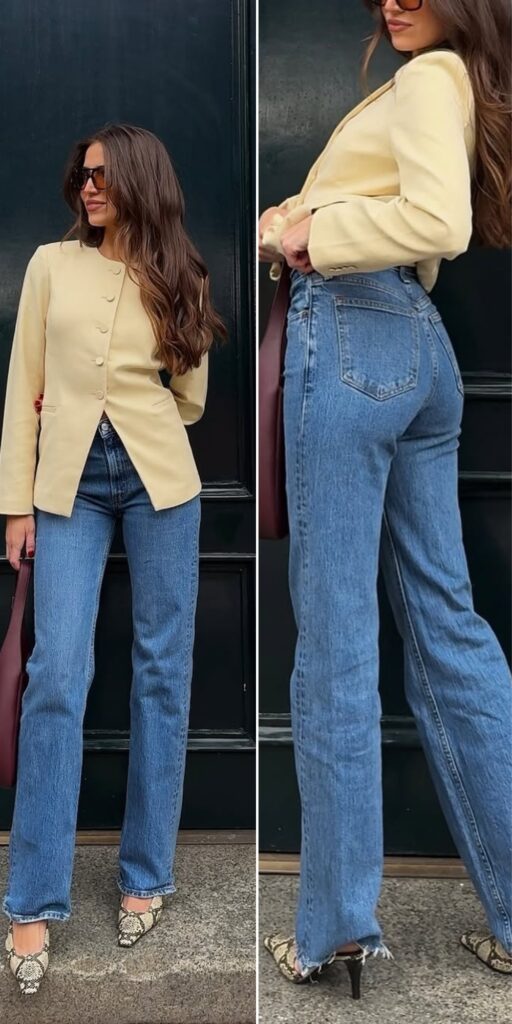 19 straight leg jeans outfits