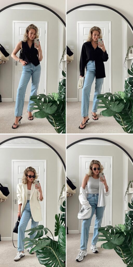 22 straight leg jeans outfits