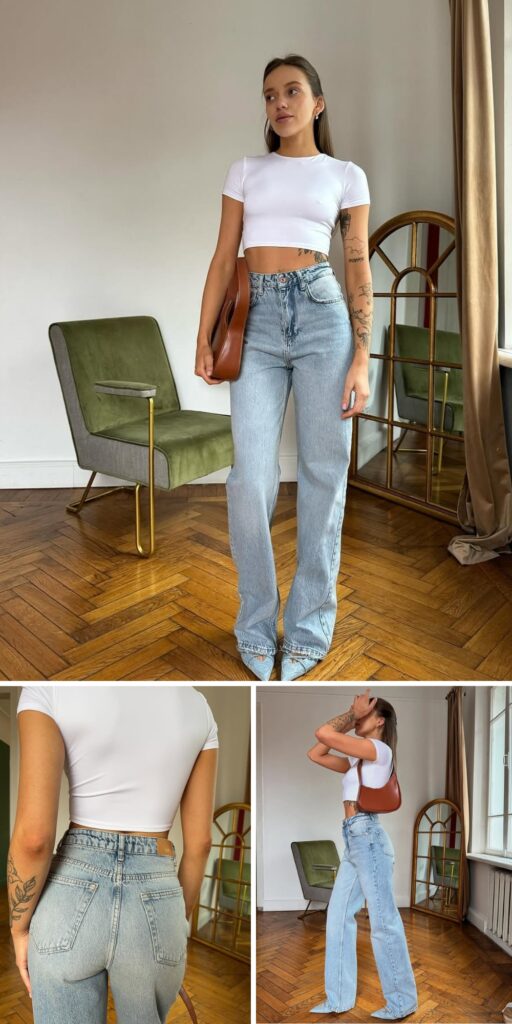 27 straight leg jeans outfits