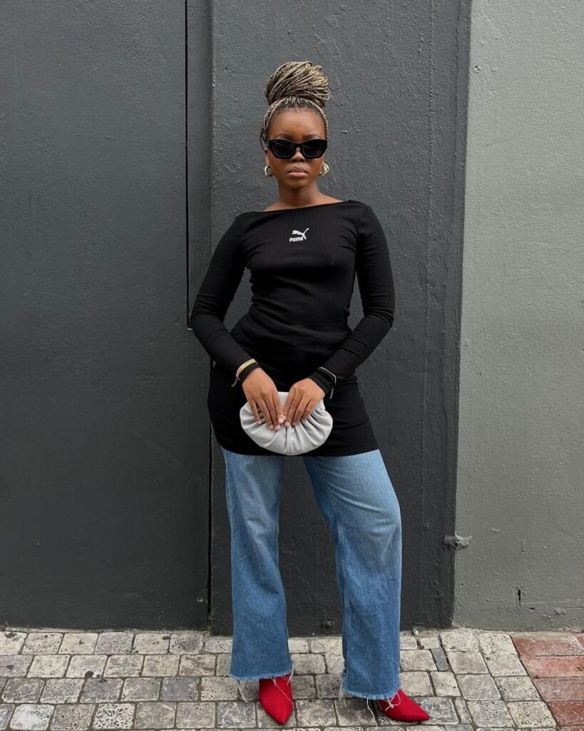 30 black women jeans outfits